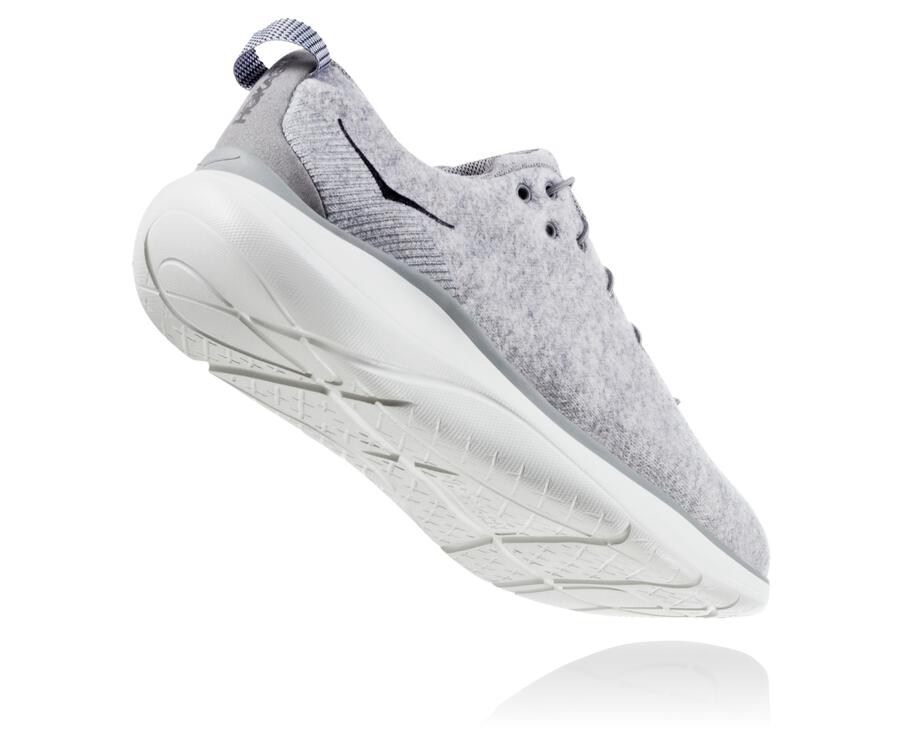 Hoka Australia One One Hupana Flow Wool - Mens Running Shoes Grey - KANZM-6725